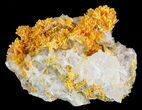 Orpiment With Barite Crystals - Peru #63780-1